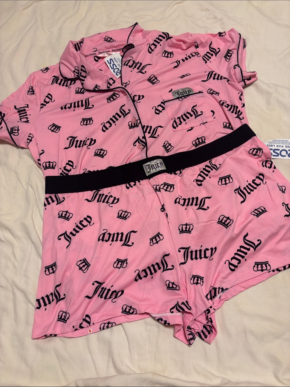 Juicy Couture Pink Logo Short Pajama Set